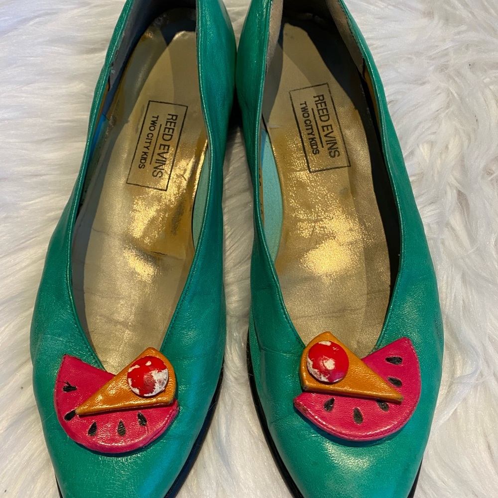 TWO CITY KIDS green watermelon flat shoes 8.5 M